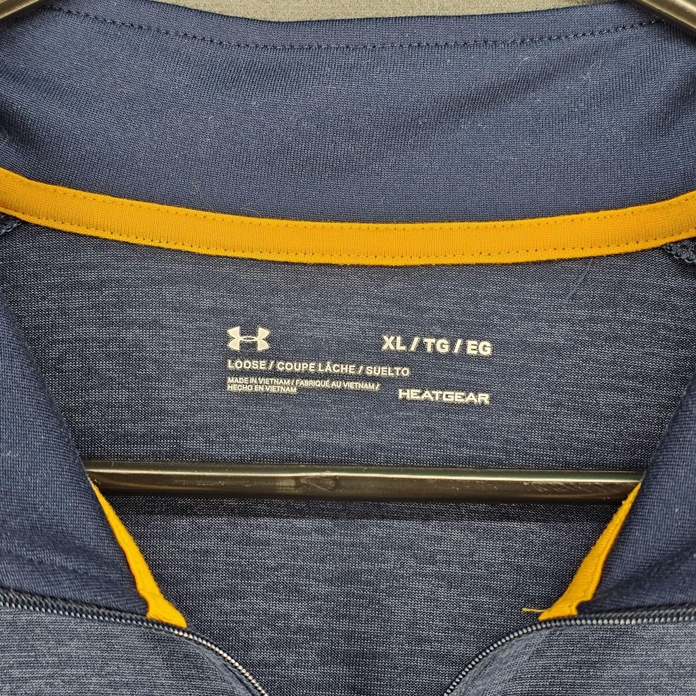 Under Armour Project Rock Pullover Mens XL Blue Long Sleeve 1/4 Zip HeatGear - Picture 3 of 10